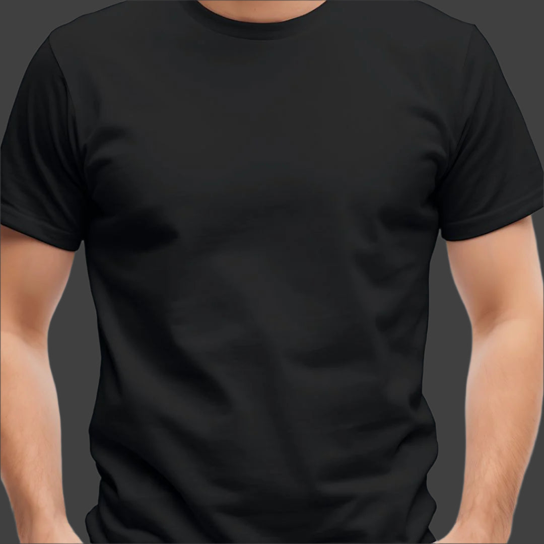 Midnight Elegance: BLACK Half Sleeve T-shirt