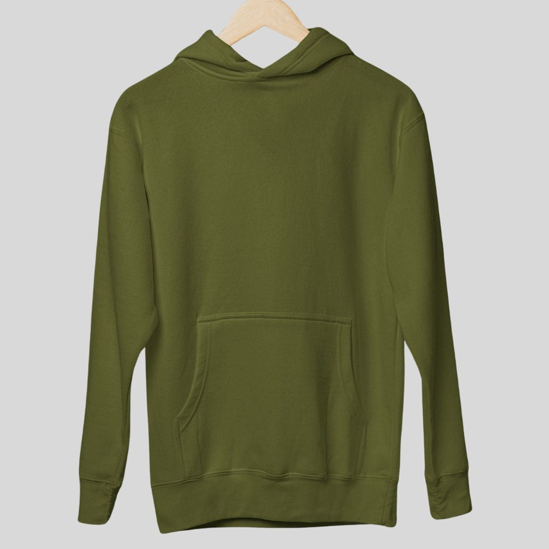 Winter Luxe Olive Green Hoodie