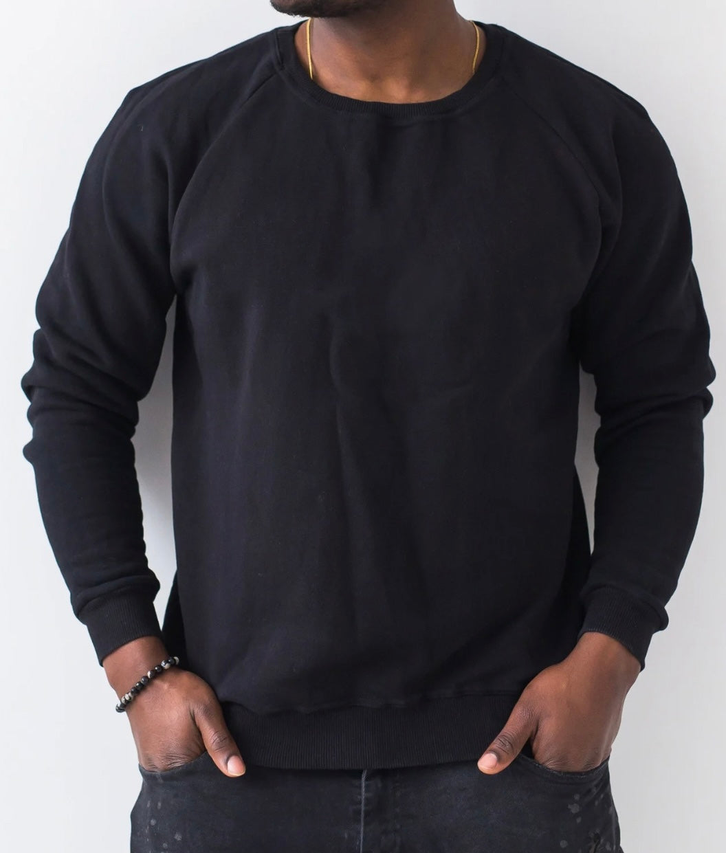 Winter Luxe Black Sweatshirt