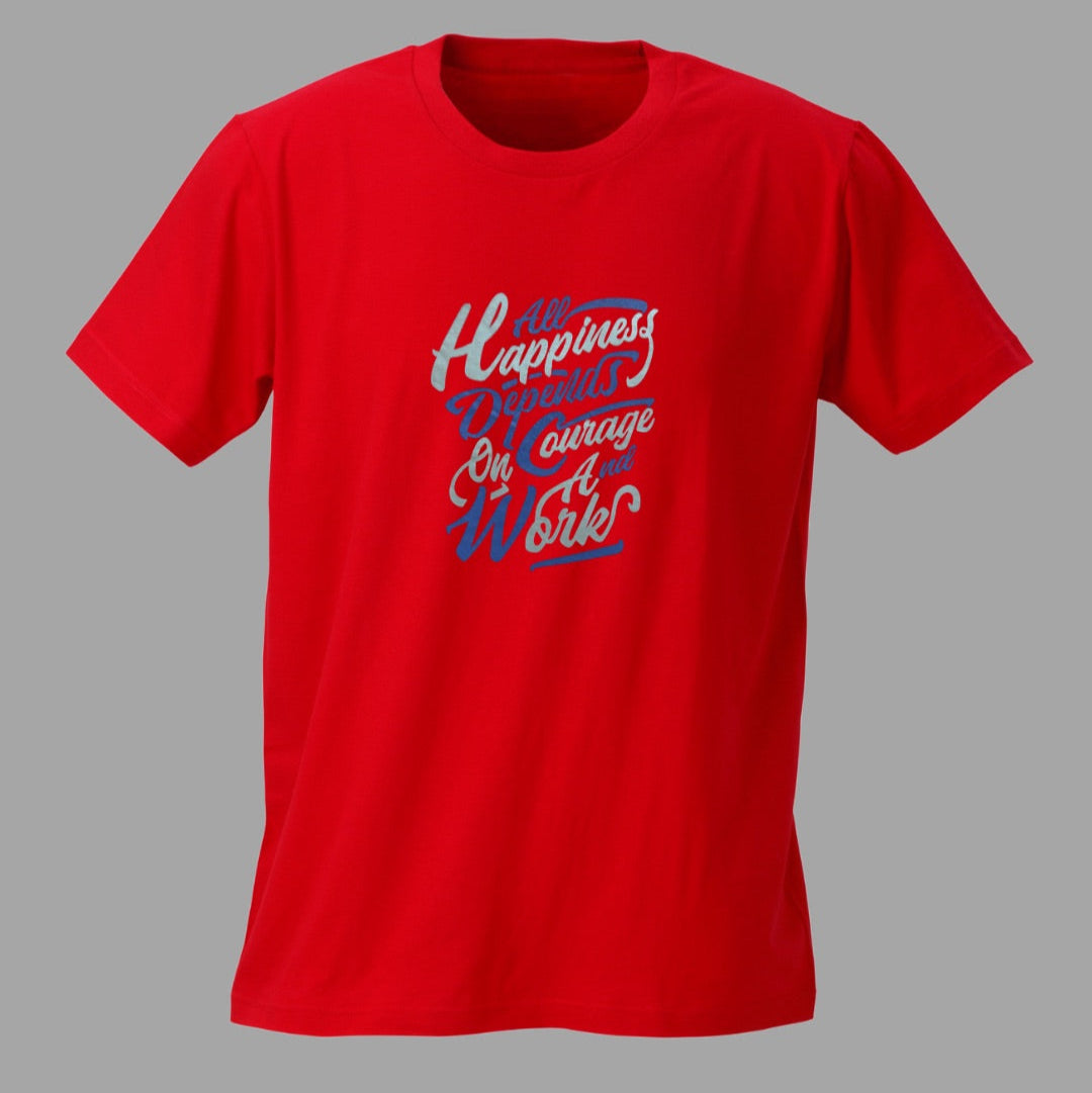 Print Pulse- Red Half sleeve Tshirt