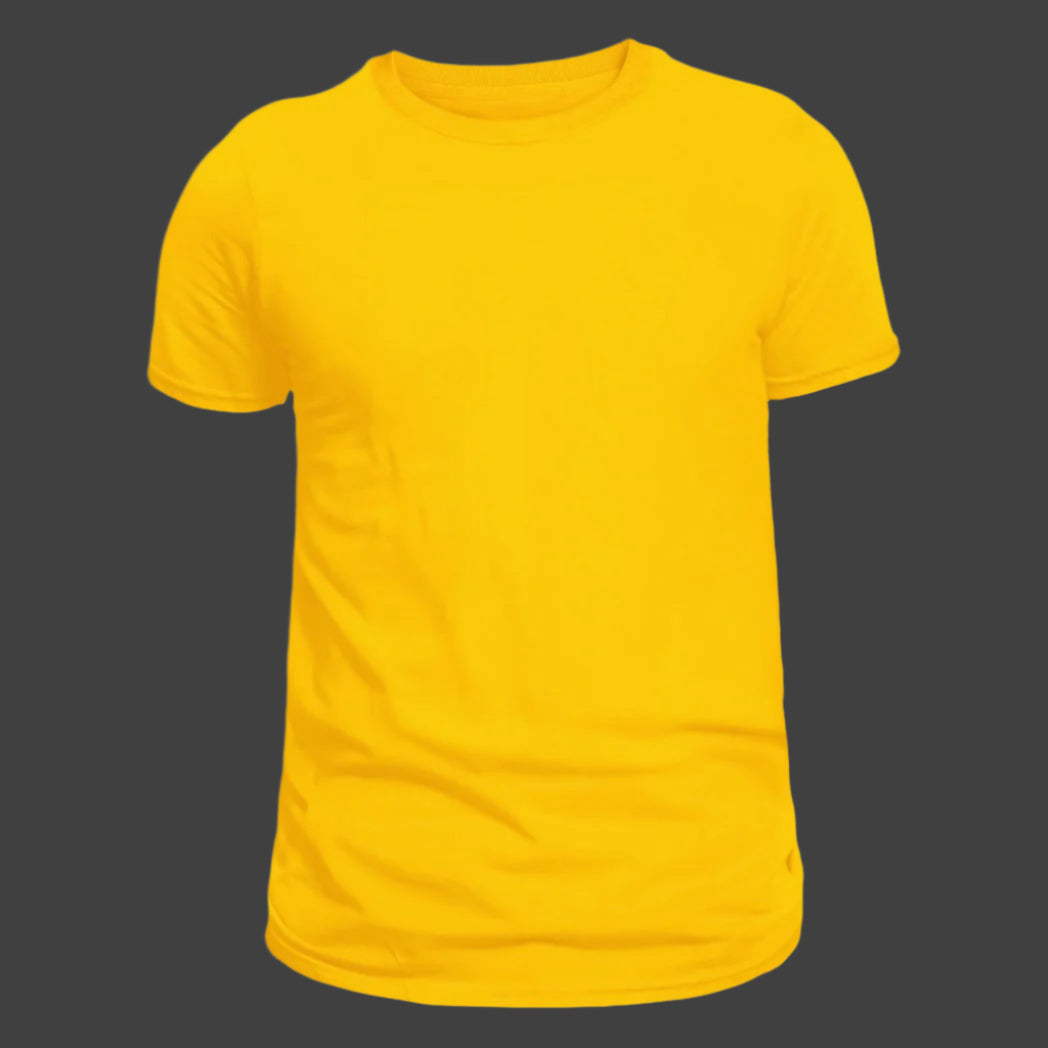 Midnight Elegance: CANARY YELLOW Half Sleeve Tshirt