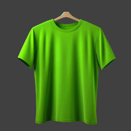 Midnight Elegance: LIME GREEN Half Sleeve TShirt
