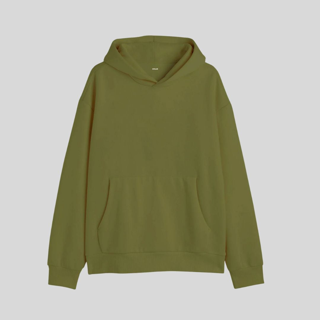 Winter Luxe Olive Green Hoodie