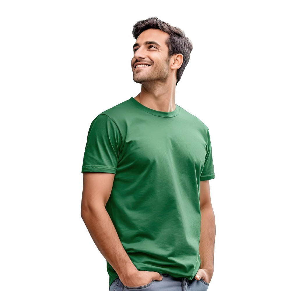 Midnight Elegance:  DEEP GREEN Half Sleeve Tshirt