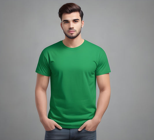Midnight Elegance:  DEEP GREEN Half Sleeve Tshirt
