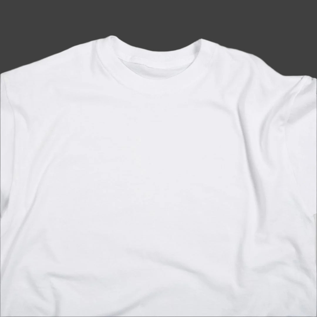 Midnight Elegance SOLID WHITE Half Sleeve Tshirt