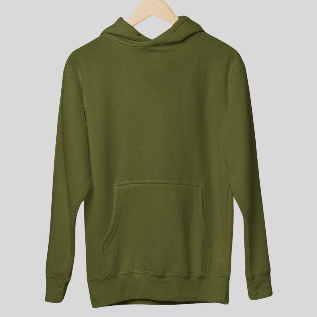 Winter Luxe Olive Green Hoodie