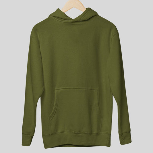 Winter Luxe Olive Green Hoodie