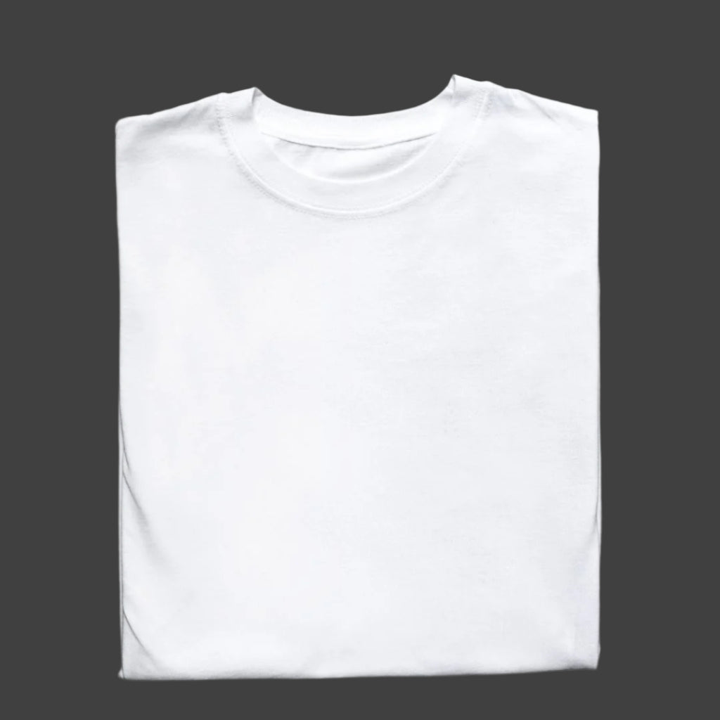 Midnight Elegance SOLID WHITE Half Sleeve Tshirt