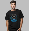 Print Pulse-Black Half Sleeve Tshirt