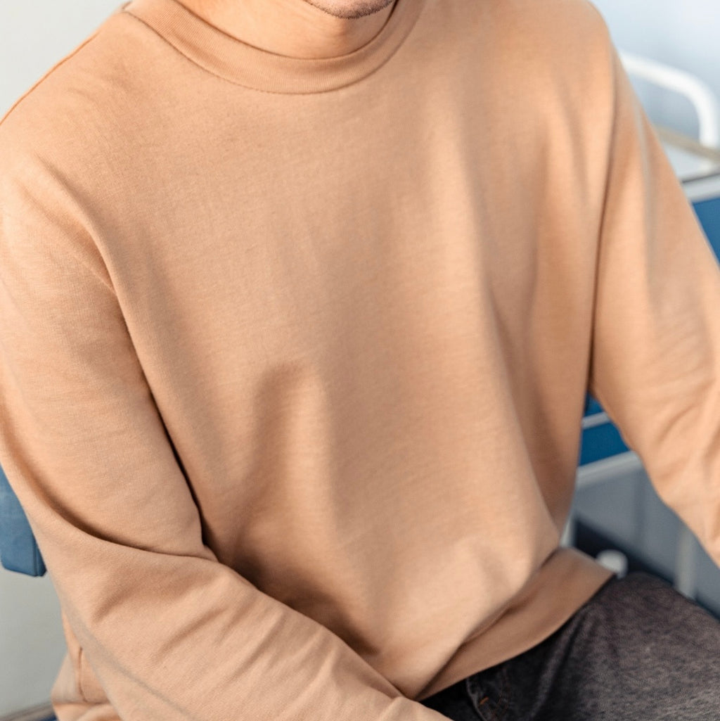 Winter Luxe Beige Sweatshirt