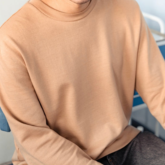 Winter Luxe Beige Sweatshirt