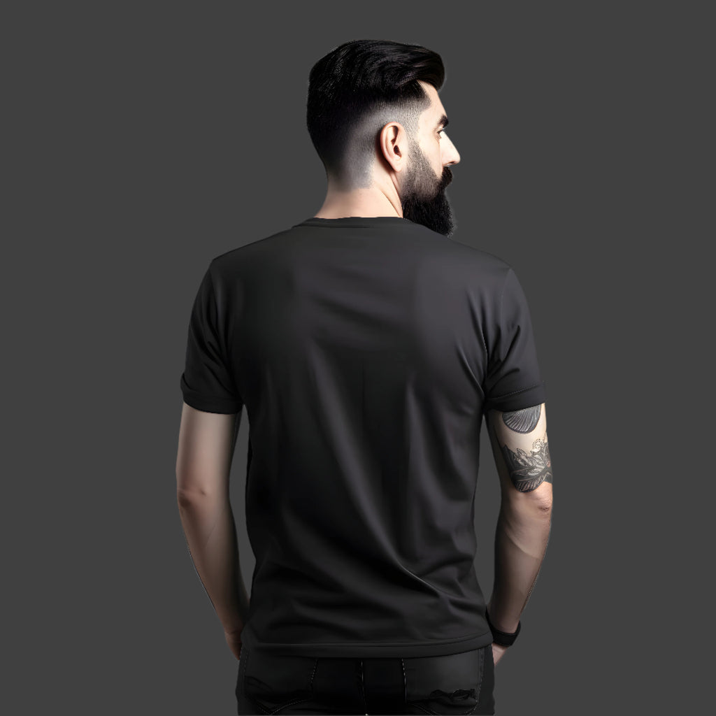 Midnight Elegance: BLACK Half Sleeve T-shirt