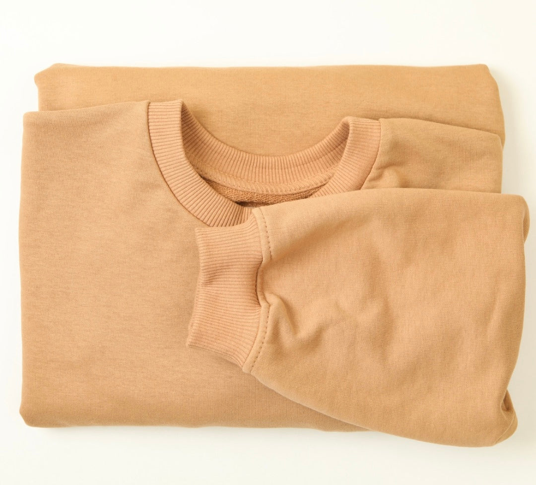 Winter Luxe Beige Sweatshirt