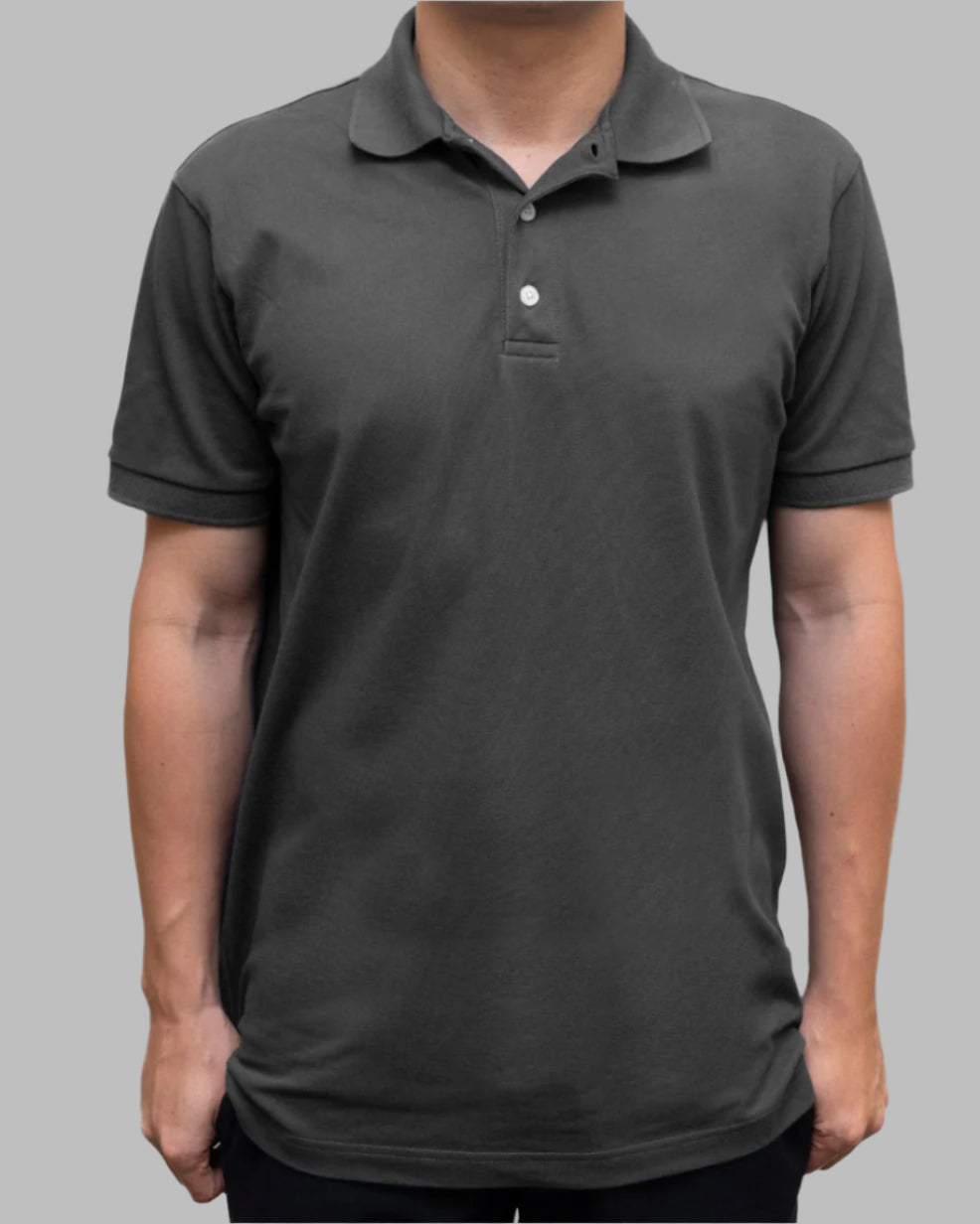 Signature Polo- Charcoal Grey