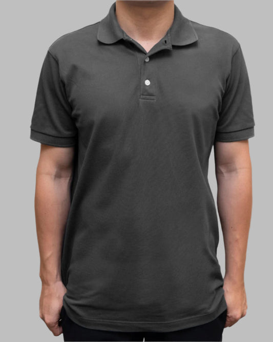 Signature Polo- Charcoal Grey
