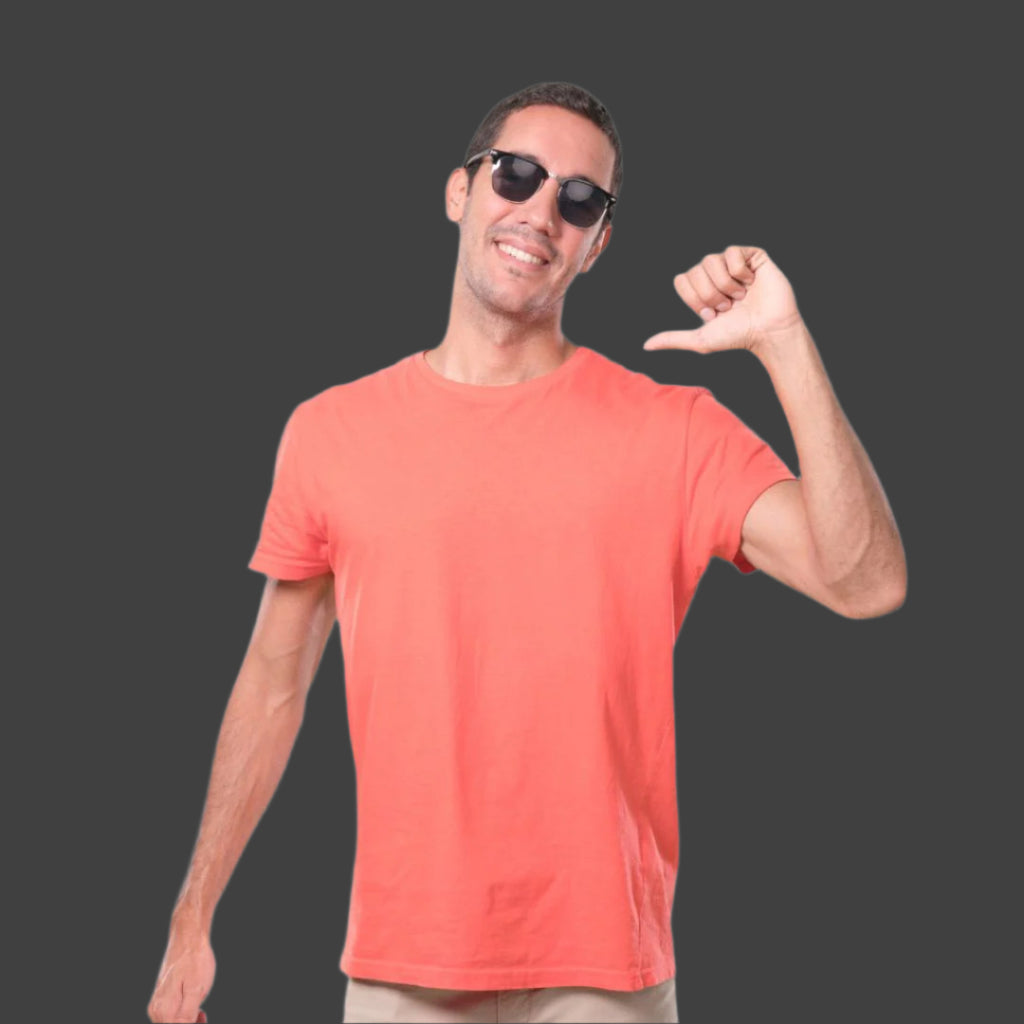 Midnight Elegance- PEACH PINK Half Sleeve T-shirt