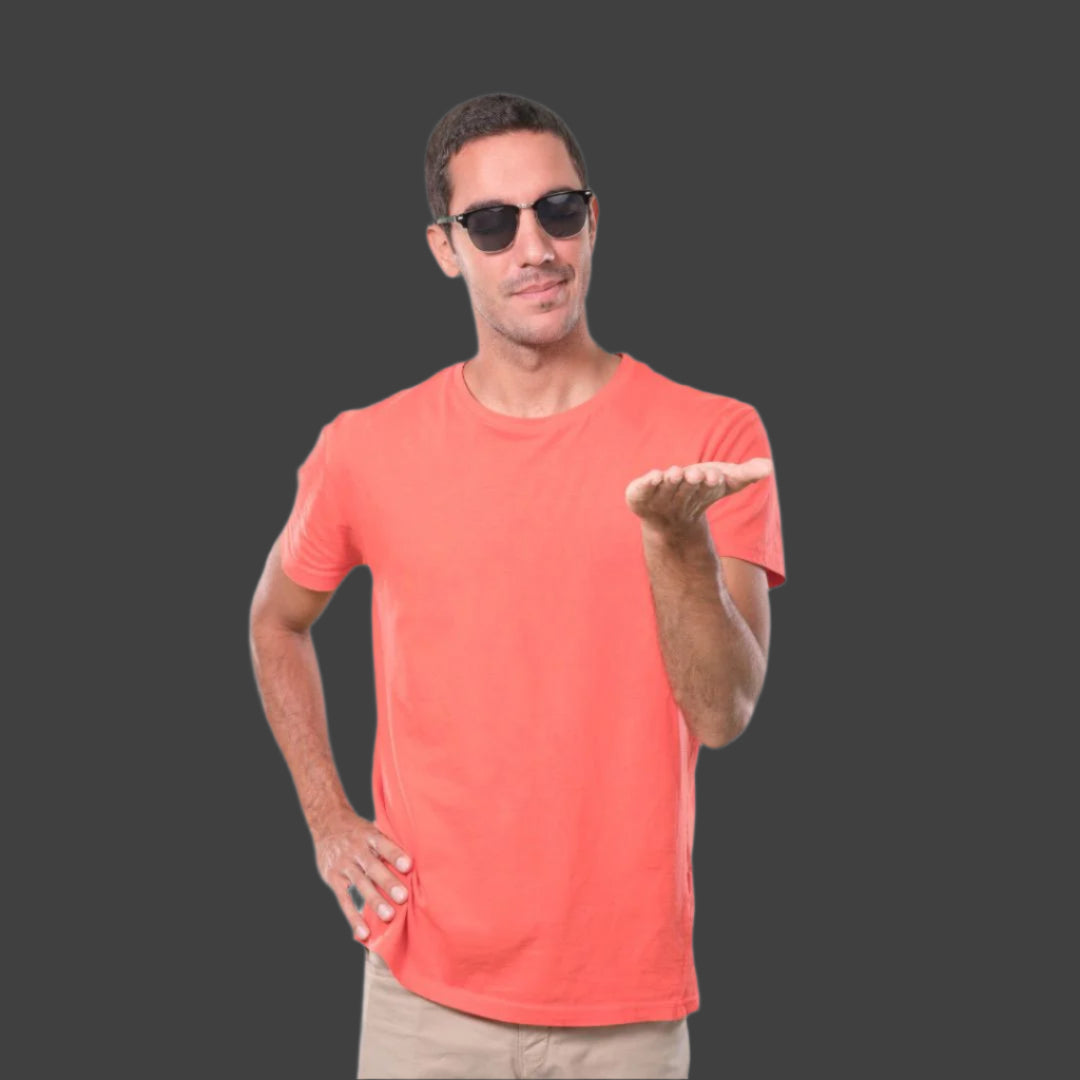 Midnight Elegance- PEACH PINK Half Sleeve T-shirt