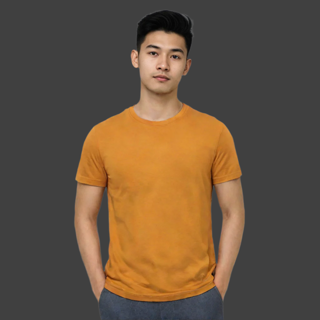 Midnight Elegance-MUSTARD Half Sleeve Tshirt