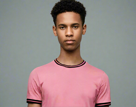 Midnight Elegance : PEACH PINK Knit fit TShirt