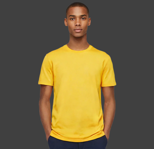 Midnight Elegance: CANARY YELLOW Half Sleeve Tshirt