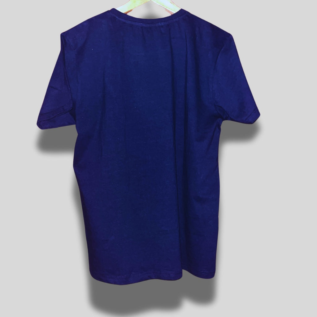 Print Pulse- Deep Blue Half sleeve Tshirt