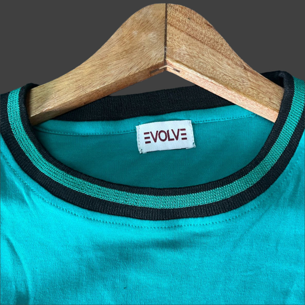 Midnight Elegance : TURQUOISE Knit fit TShirt
