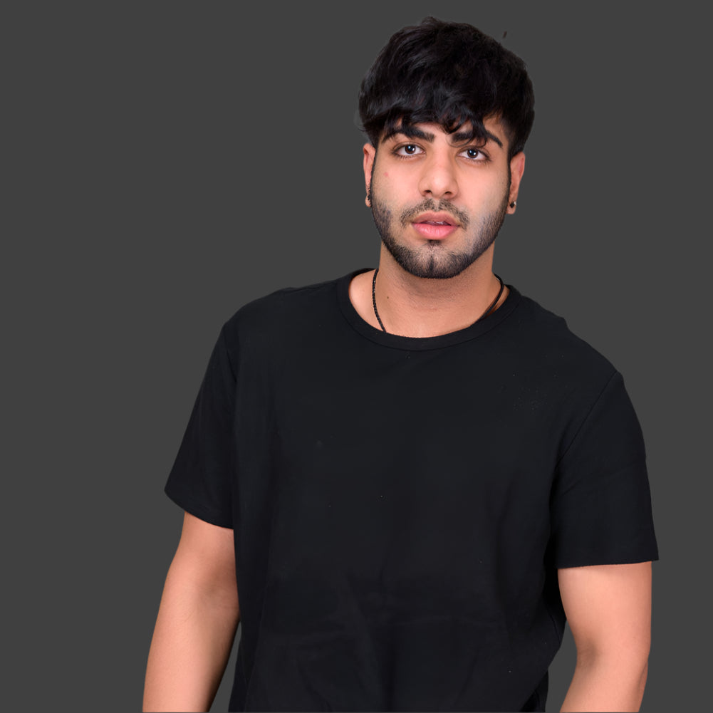 Midnight Elegance: BLACK Half Sleeve T-shirt