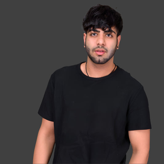 Midnight Elegance: BLACK Half Sleeve T-shirt